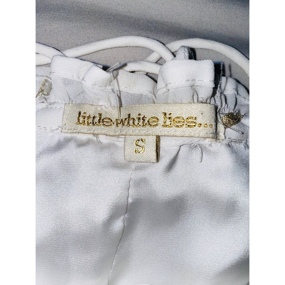 L1 Little White Lies dress white gold polka dots Small - Picture 3 of 5